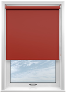 Trinity (Blackout), Poppy Red - Motorised Roller Blind
